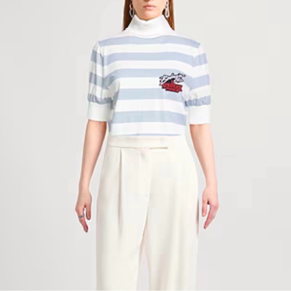 Balmain X Stranger Things Striped Blue and White Women's Top Size M New (8)